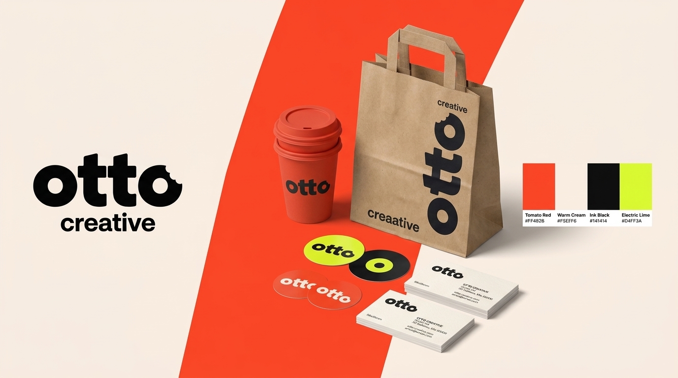 تصميم الغلاف الرقمي الجريء لهوية otto creative